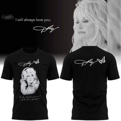 Always Love Dolly Parton Black T-Shirt