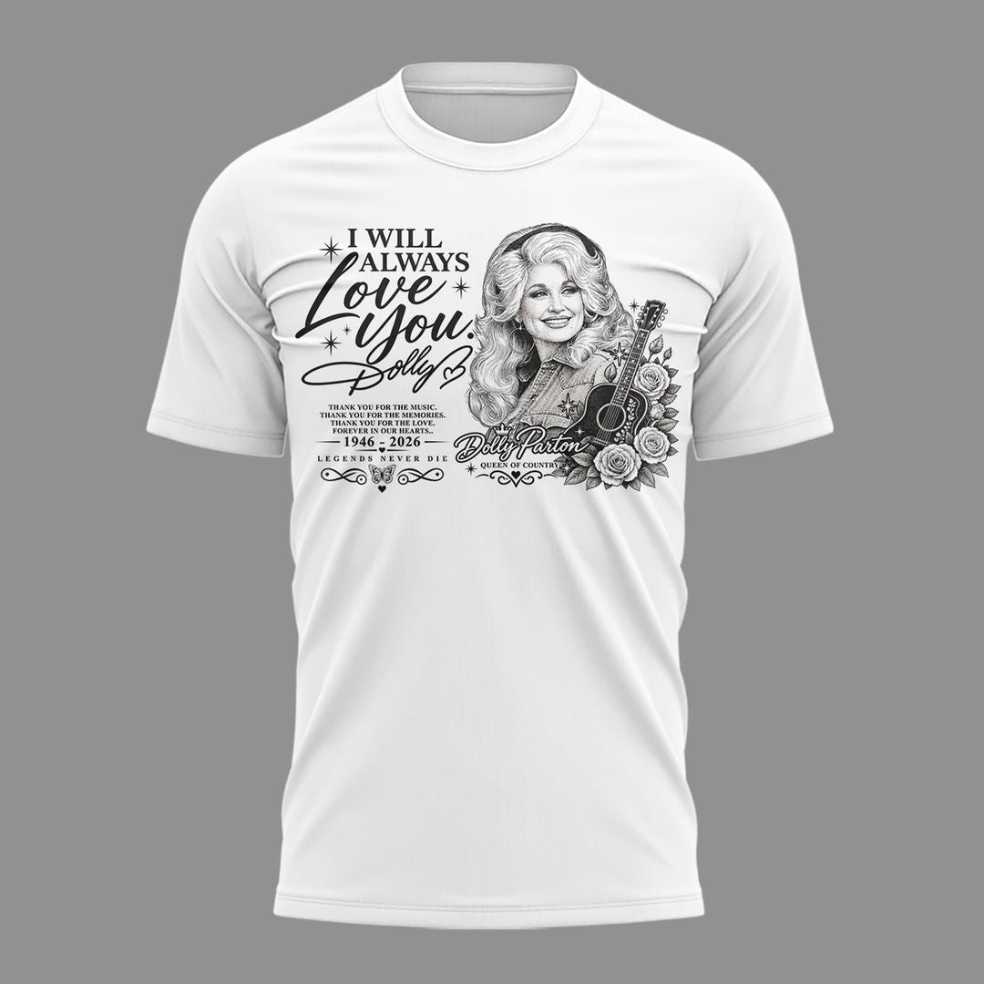 03. White Shirt Dolly Parton Rest In peace 1946-2026 T-Shirt