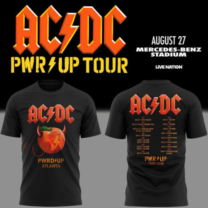 001. Newest Shirt AC/DC - Exclusive Atlanta Event Shirt - Power Up Tour 2026 T-Shirt