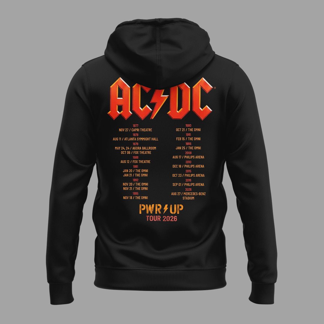 01.02. New Hoodie AC/DC - Exclusive Atlanta Event - Power Up Tour 2026 Hoodie