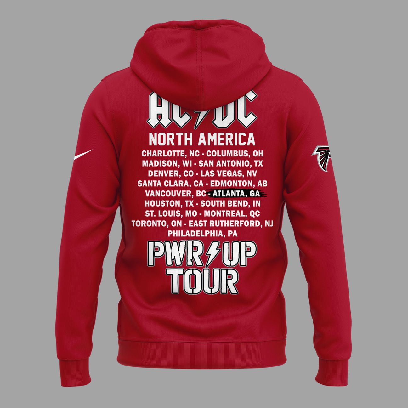 01.16. Limited Edition AC/DC x Atlanta Falcons - Power Up Tour 2026 Hoodie