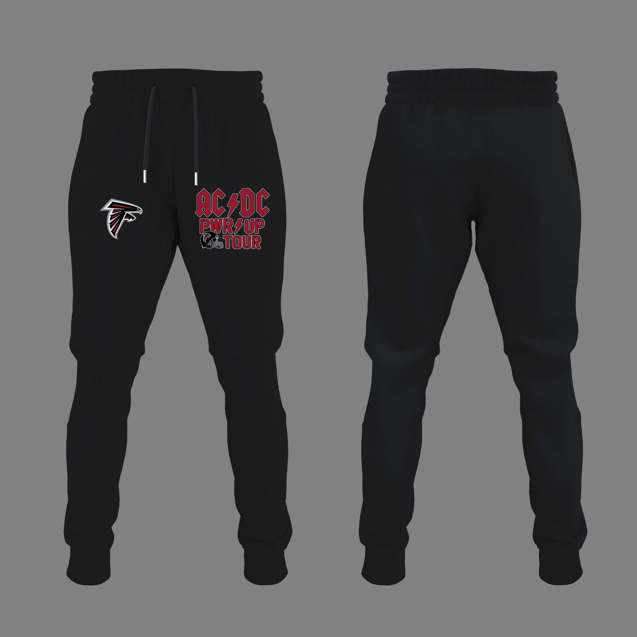 01.28. Black Jersey AC/DC x Atlanta Falcons - Power Up Tour 2026 Baseball Jersey