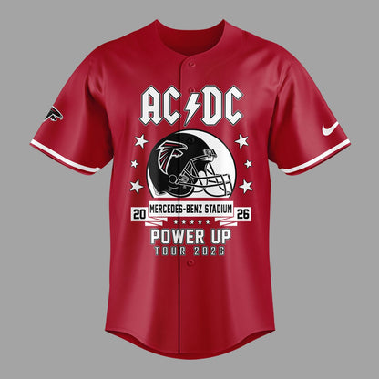 01.29. Special AC/DC x Atlanta Falcons - Power Up Tour 2026 Baseball Jersey
