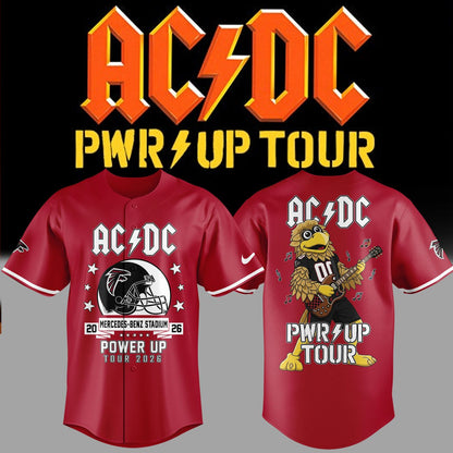 02.14. Limited Edition AC/DC x Atlanta Falcons - Power Up Tour 2026 Baseball Jersey