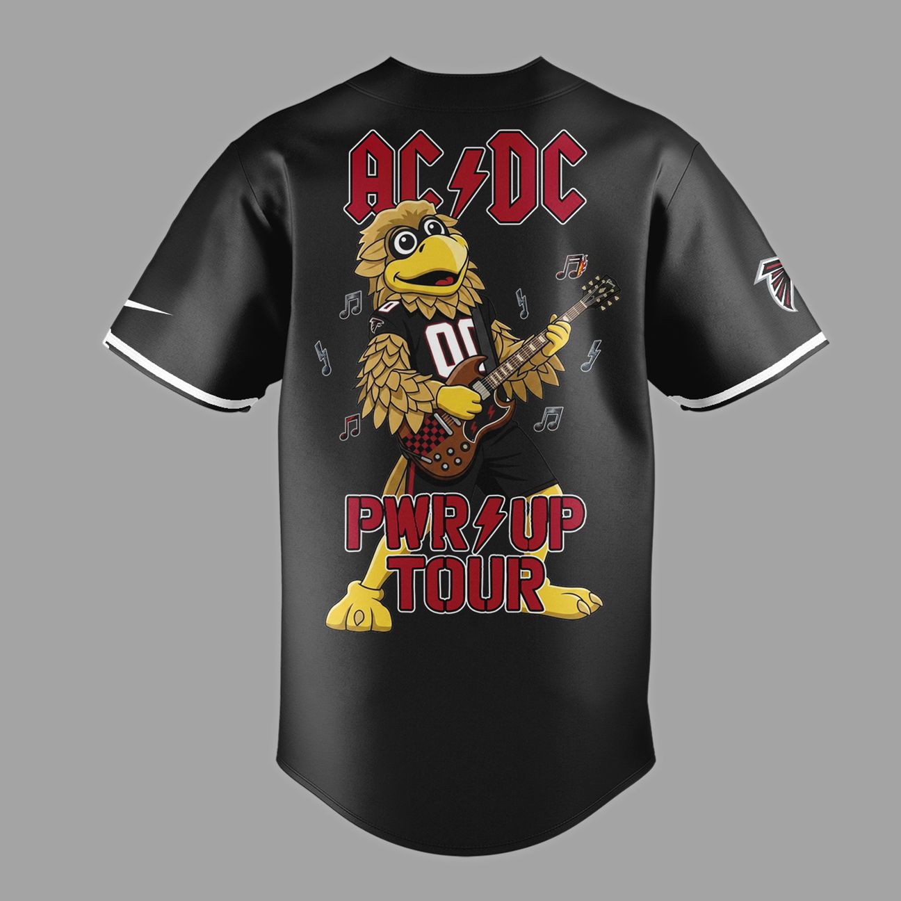 02.12. Limited Edition AC/DC x Atlanta Falcons - Power Up Tour 2026 Baseball Jersey