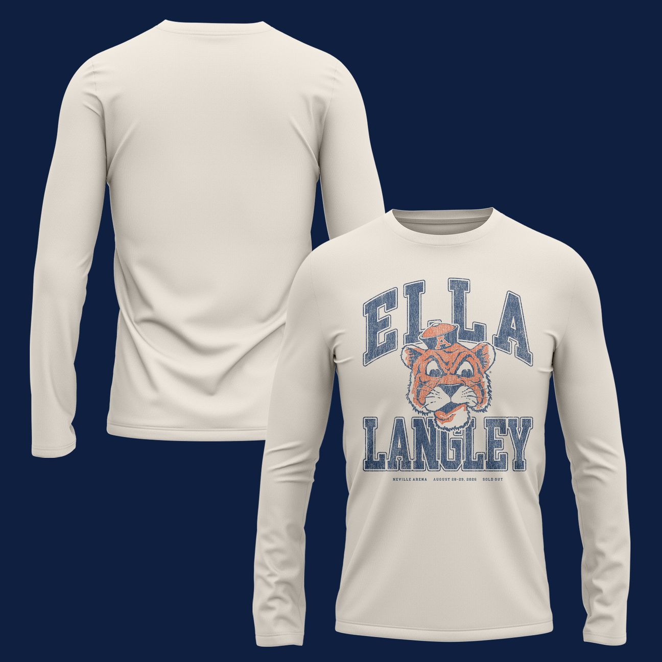 2. Auburn Tigers x Ella Langley – The Dandelion Tour 2026 Neville Arena Long Tee