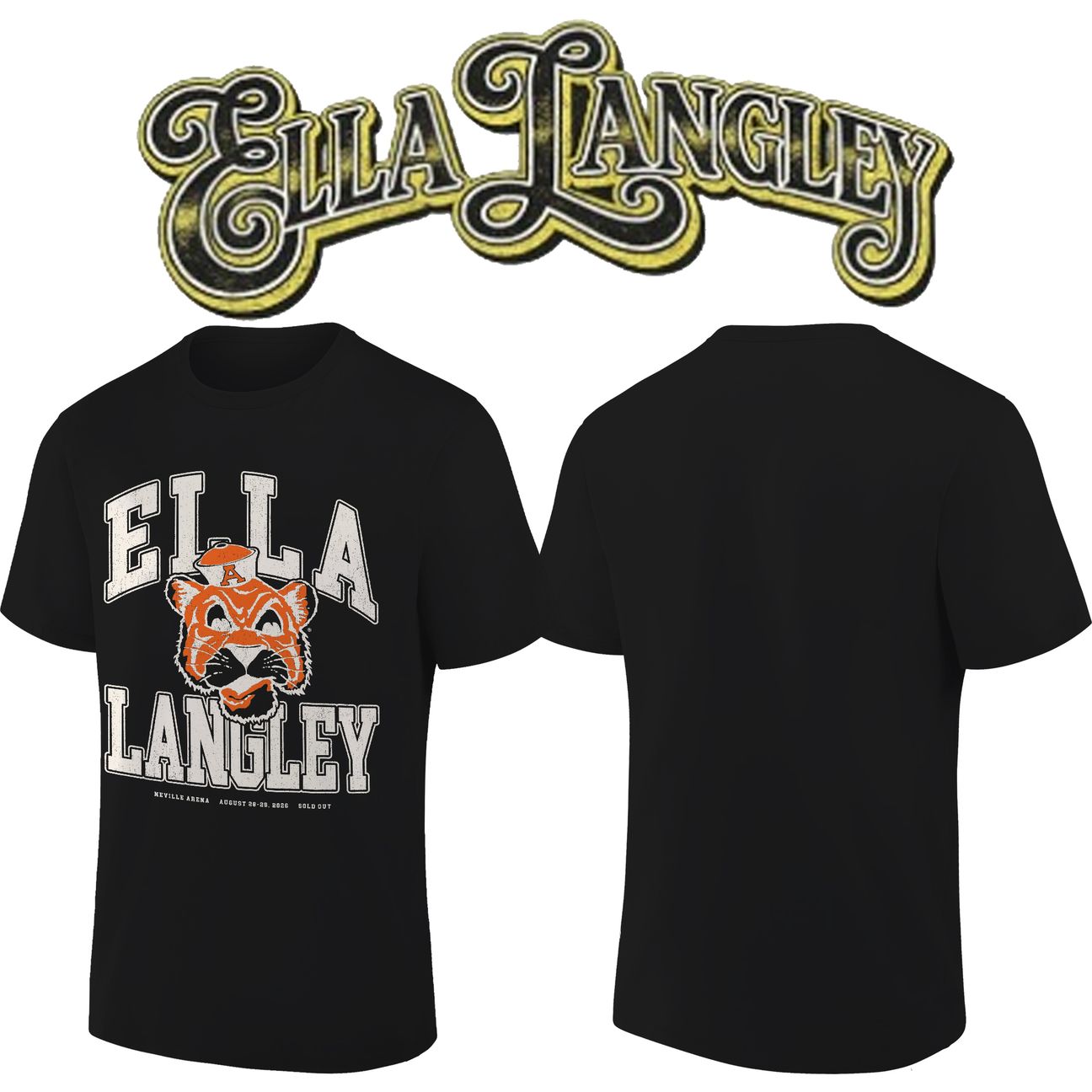 7. Auburn Tigers x Ella Langley – The Dandelion Tour 2026 Neville Arena Tee