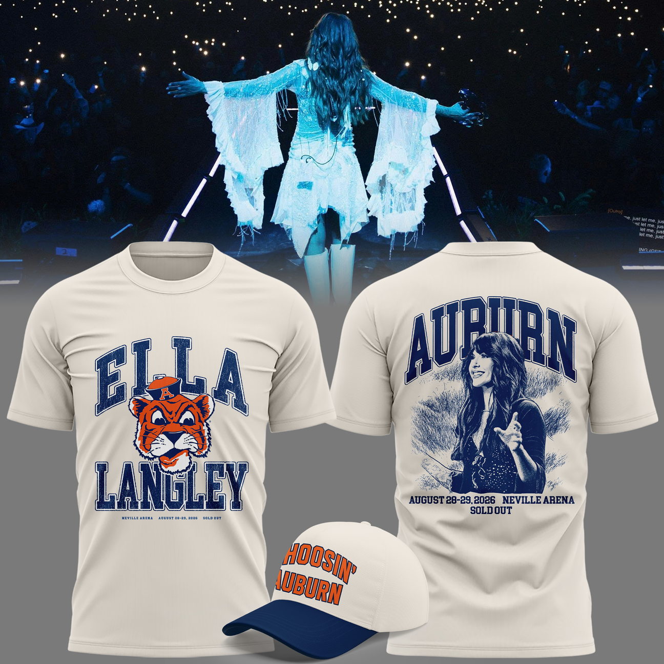 2026 Limited Edition T-Shirt Ella Langley x Auburn Tigers The Dandelion Tour