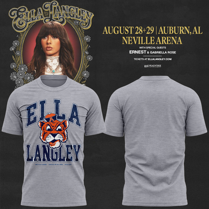 04.Auburn Tigers x Ella Langley-The Dandelion Tour 2026 T-shirt