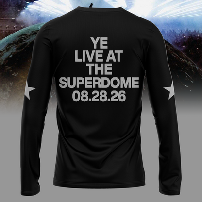 01.Ye Live At The Superdome Long Tee -2026 Ye Live Concert Tour