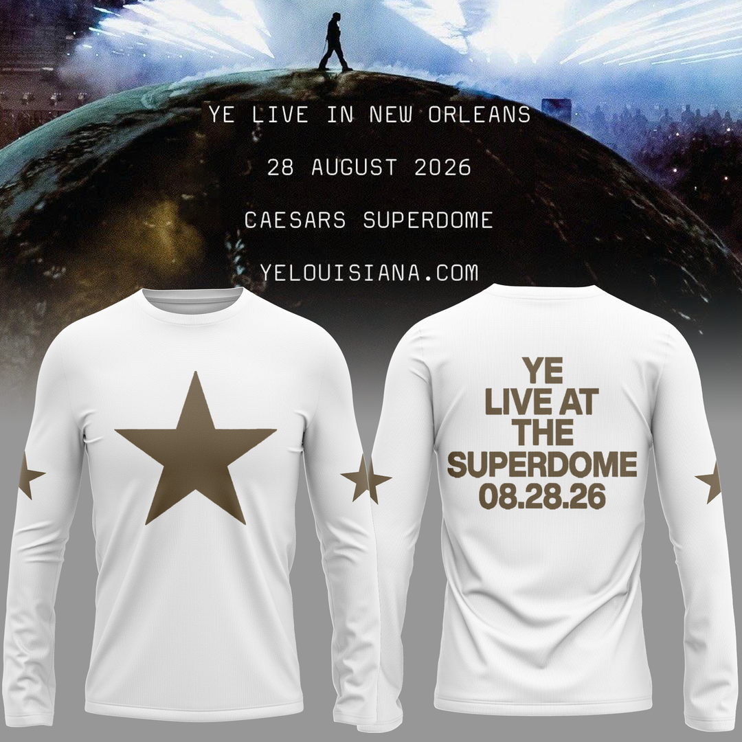 02.Ye Live At The Superdome Long Tee -2026 Ye Live Concert Tour
