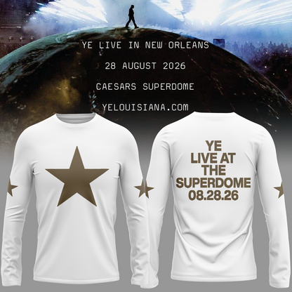 02.Ye Live At The Superdome Long Tee -2026 Ye Live Concert Tour