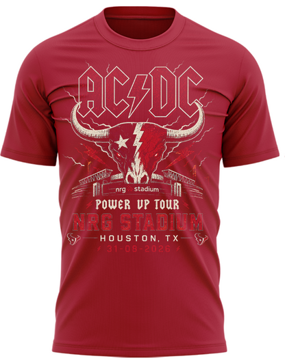 001.18. Special 2026 AC/DC x Houston Texans - Power Up Tour 2026 T-Shirt