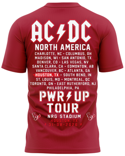 001.18. Special 2026 AC/DC x Houston Texans - Power Up Tour 2026 T-Shirt