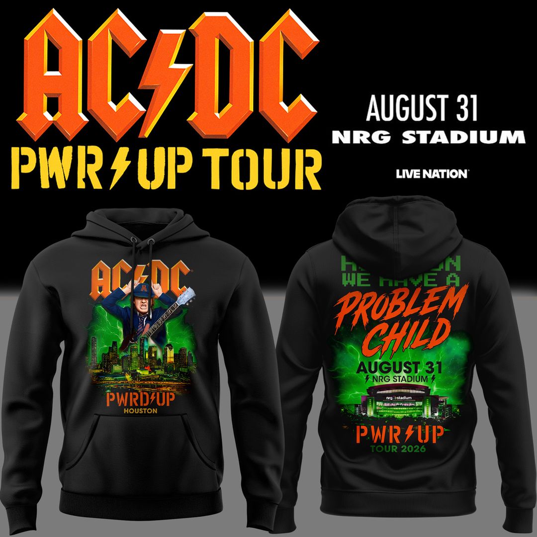 01.06. AC/DC Exclusive Houston Event Hoodie - Power Up Tour 2026 at NRG Stadium - Houston, TX Hoodie