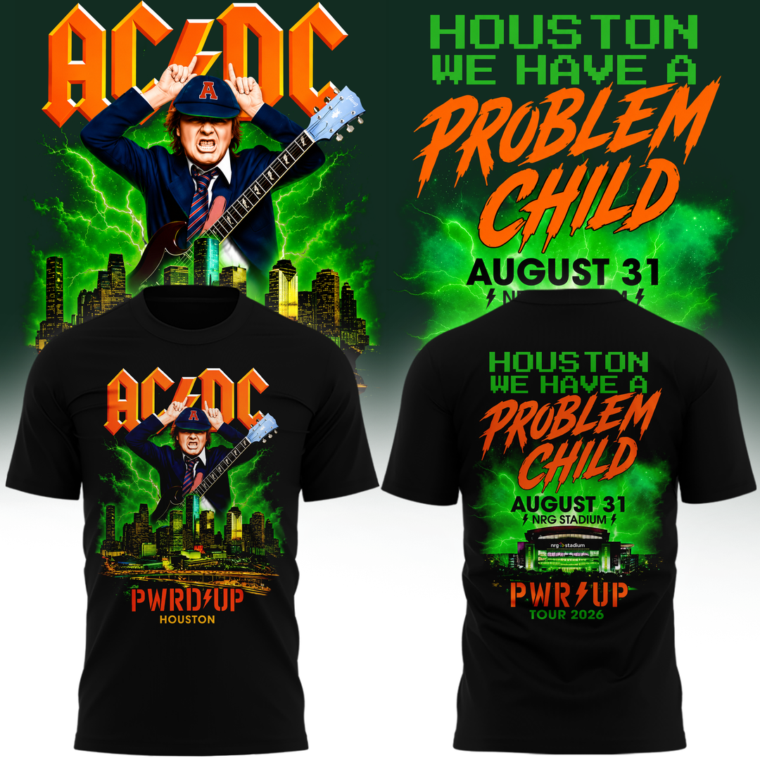 AC/DC x Houston exclusive event T-shirt -BLACK