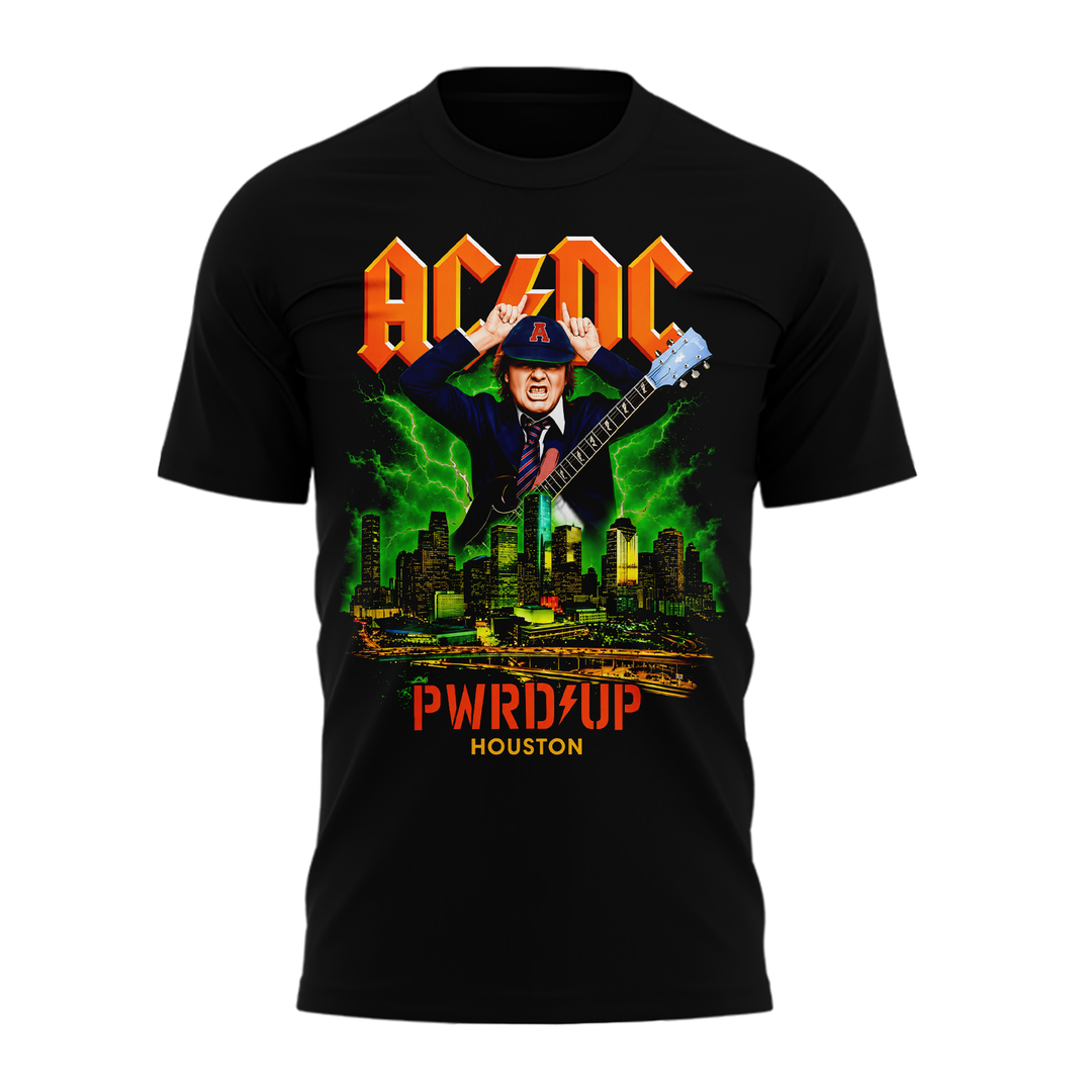 AC/DC x Houston exclusive event T-shirt -BLACK