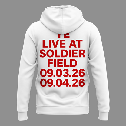 YE LIVE AT SOLDIER FIELD HOODIE (WHITE)-2026 Ye Live Concert Tour