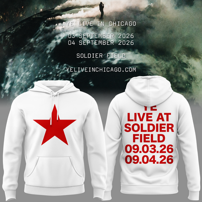 YE LIVE AT SOLDIER FIELD HOODIE (WHITE)-2026 Ye Live Concert Tour
