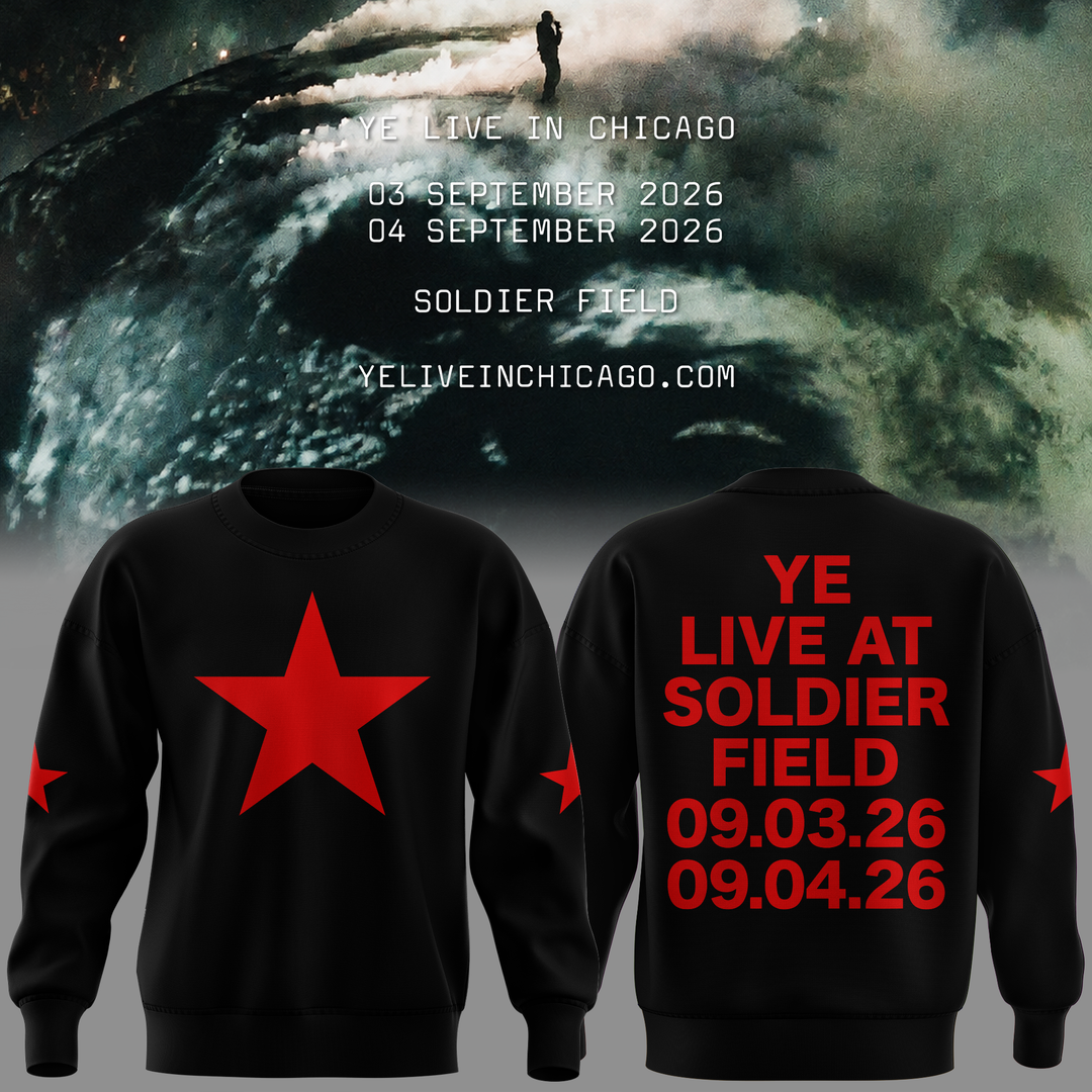 YE LIVE AT SOLDIER FIELD SWEATSHIRT (BLACK)-2026 Ye Live Concert Tour