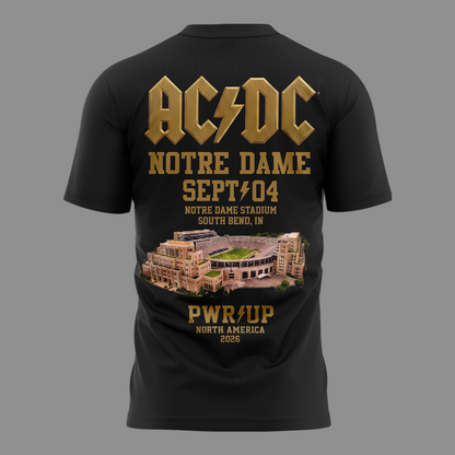 001. AC/DC Exclusive South Bend Event Shirt - Power Up Tour 2026 T-Shirt