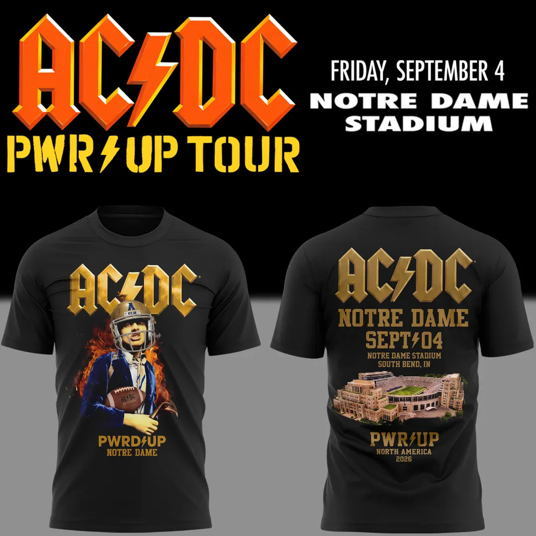 001. AC/DC Exclusive South Bend Event Shirt - Power Up Tour 2026 T-Shirt