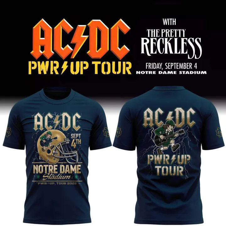 01.00. AC/DC Live From Notre Dame Stadium - Power Up Tour 2026 T-Shirt