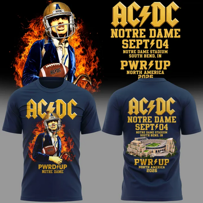 01.06. Limited Edition Navy Shirt AC/DC Live From Notre Dame Stadium - Power Up Tour 2026 T-Shirt