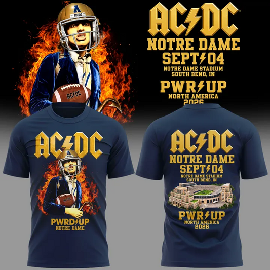 01.06. Limited Edition Navy Shirt AC/DC Live From Notre Dame Stadium - Power Up Tour 2026 T-Shirt