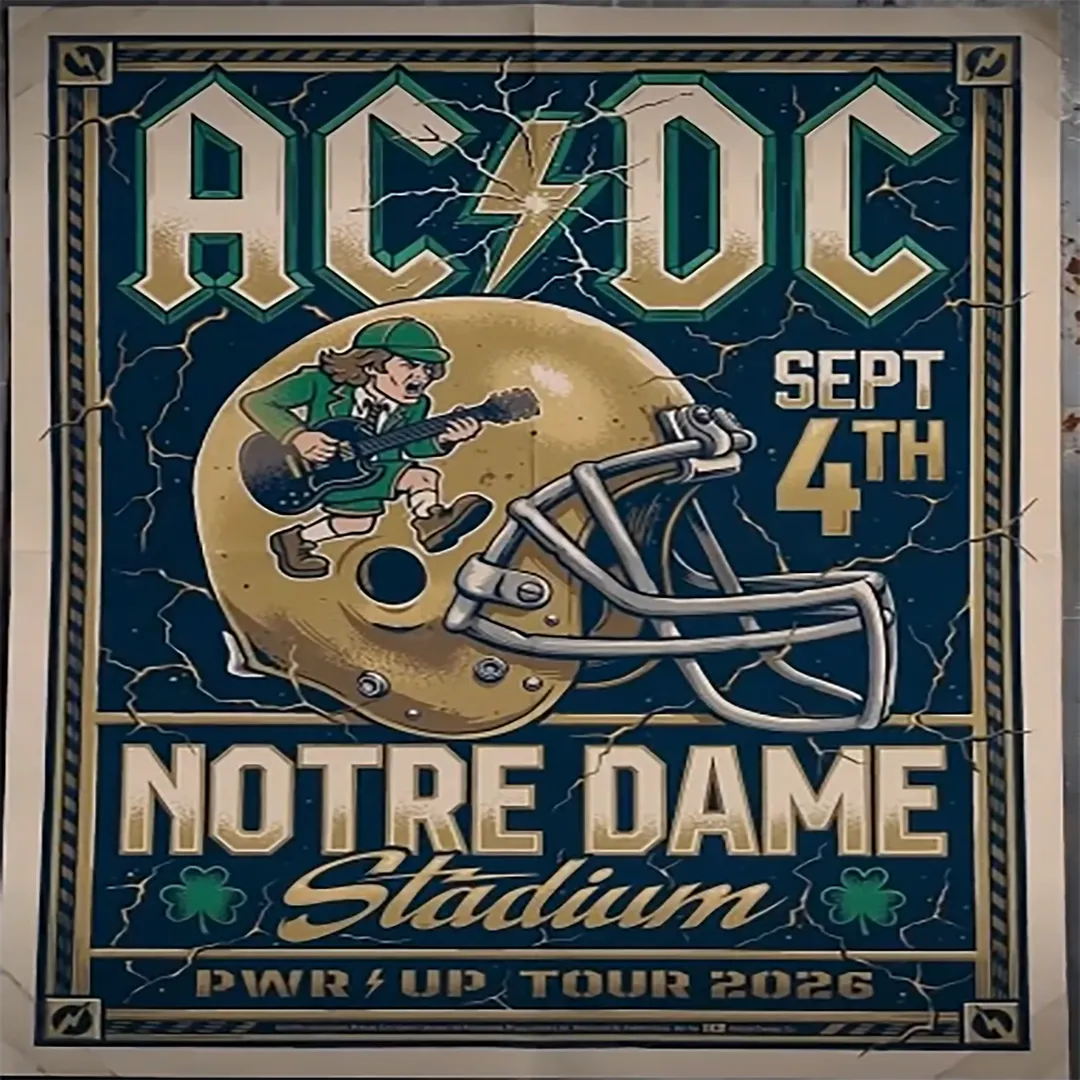 01.07. Poster AC/DC Live From Notre Dame Stadium - Power Up Tour 2026 Poster