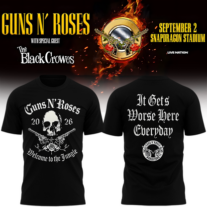 Limited Edition Guns N' Roses Tshirt 2026