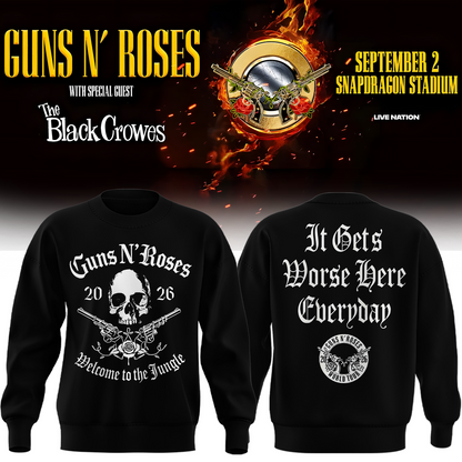 Exclusive Version Guns N' Roses San Diego 2026 Sweatshirt