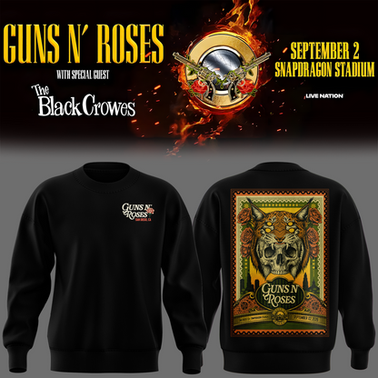 Exclusive Version Guns N' Roses San Diego 2026 Black Sweatshirt