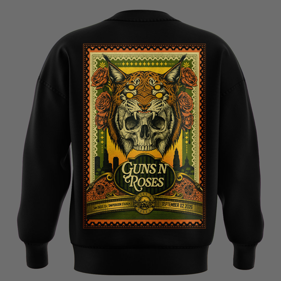 Exclusive Version Guns N' Roses San Diego 2026 Black Sweatshirt