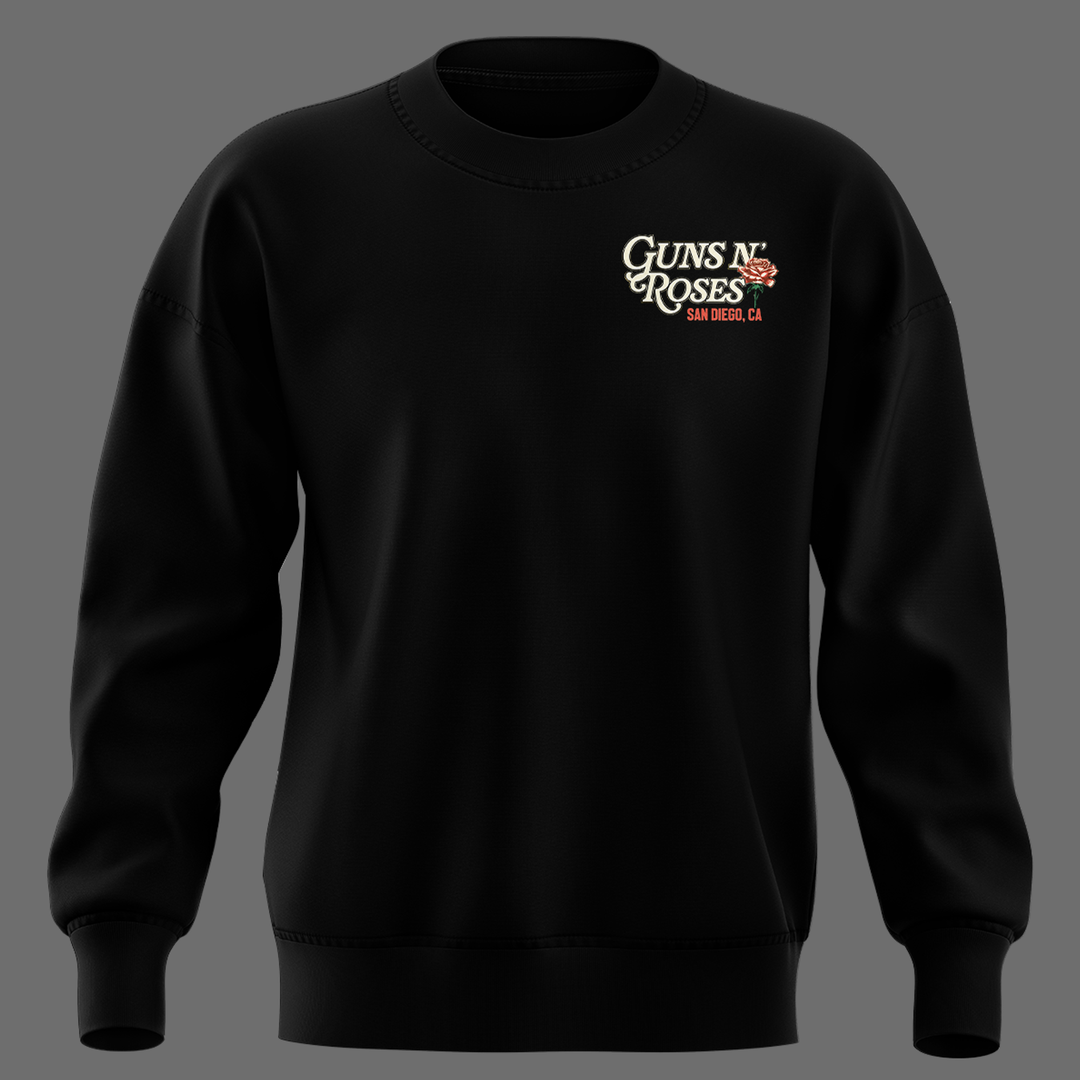 Exclusive Version Guns N' Roses San Diego 2026 Black Sweatshirt