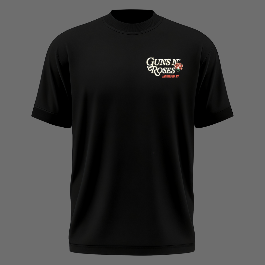 Exclusive Version Guns N' Roses San Diego 2026 Black Tshirt