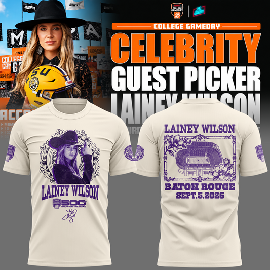 Limited Edition Lainey Wilson College GameDay T-Shirt 2026
