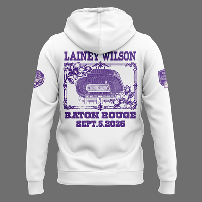 Limited Edition Lainey Wilson College GameDay White ZipHoodie 2026