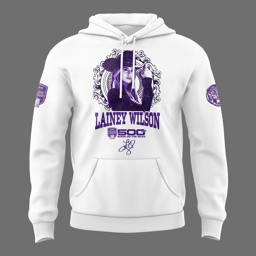 Limited Edition Lainey Wilson College GameDay White Hoodie 2026