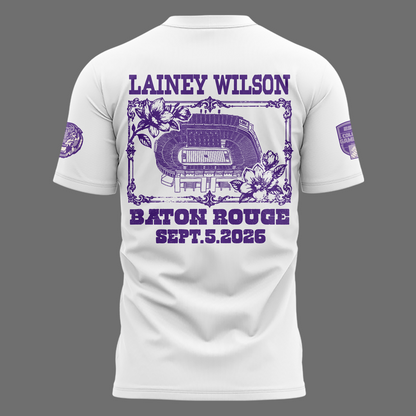 Limited Edition Lainey Wilson College GameDay White T-Shirt 2026