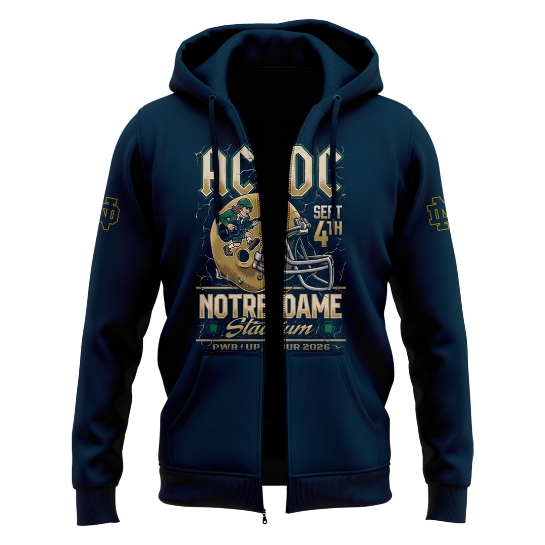 02 AC/DC PWR UP Tour – Notre Dame 2026 Zip Hoodie