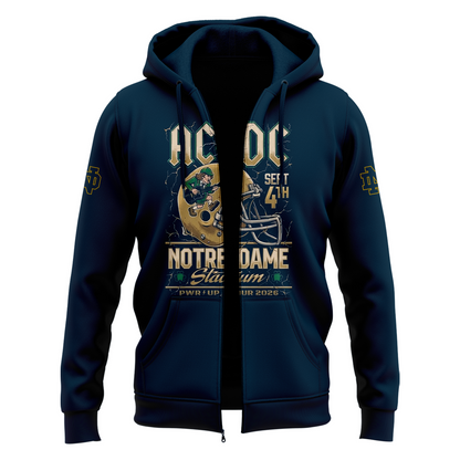 02 AC/DC PWR UP Tour – Notre Dame 2026 Zip Hoodie