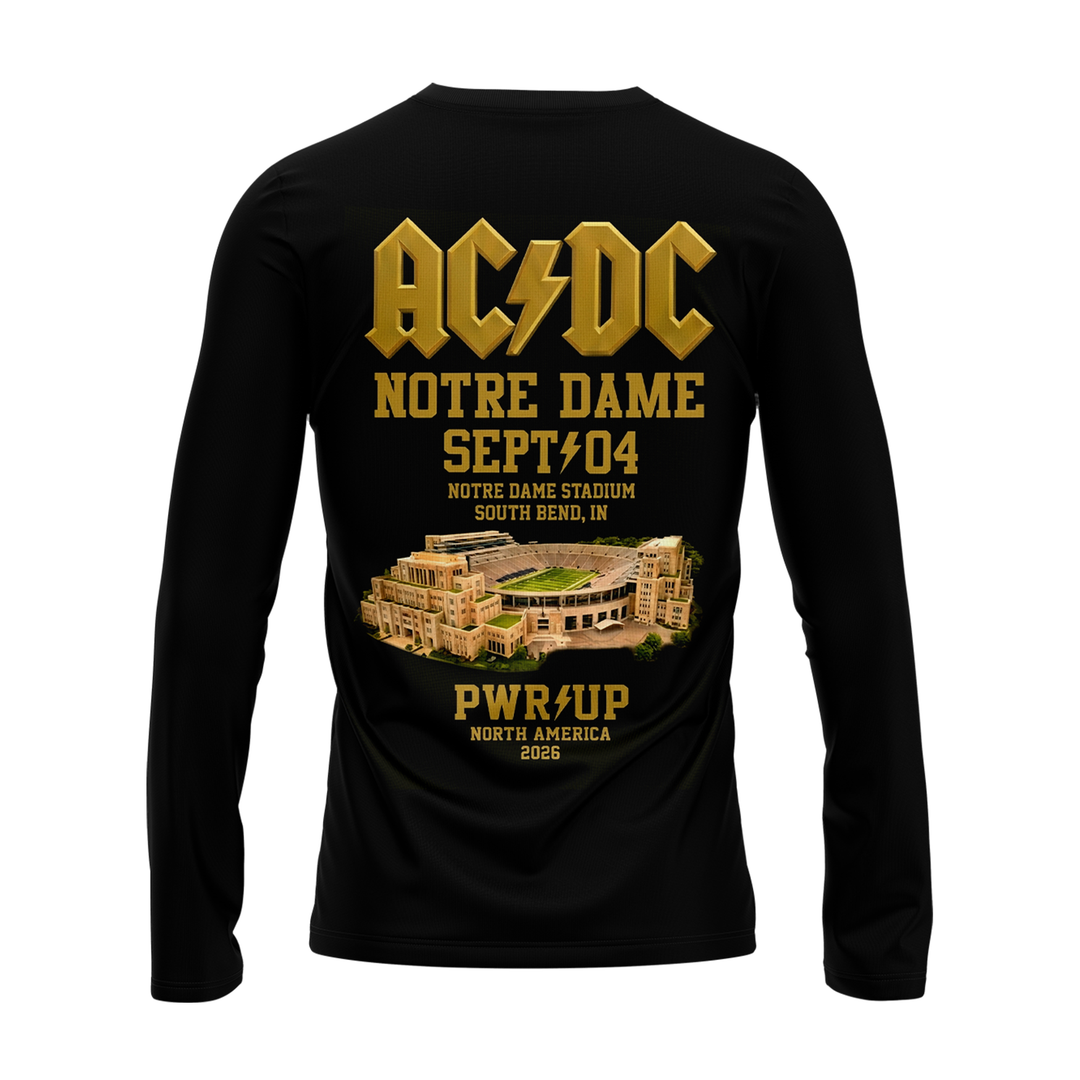 AC/DC PWR UP Tour – Notre Dame 2026 Long Sleeve Shirt
