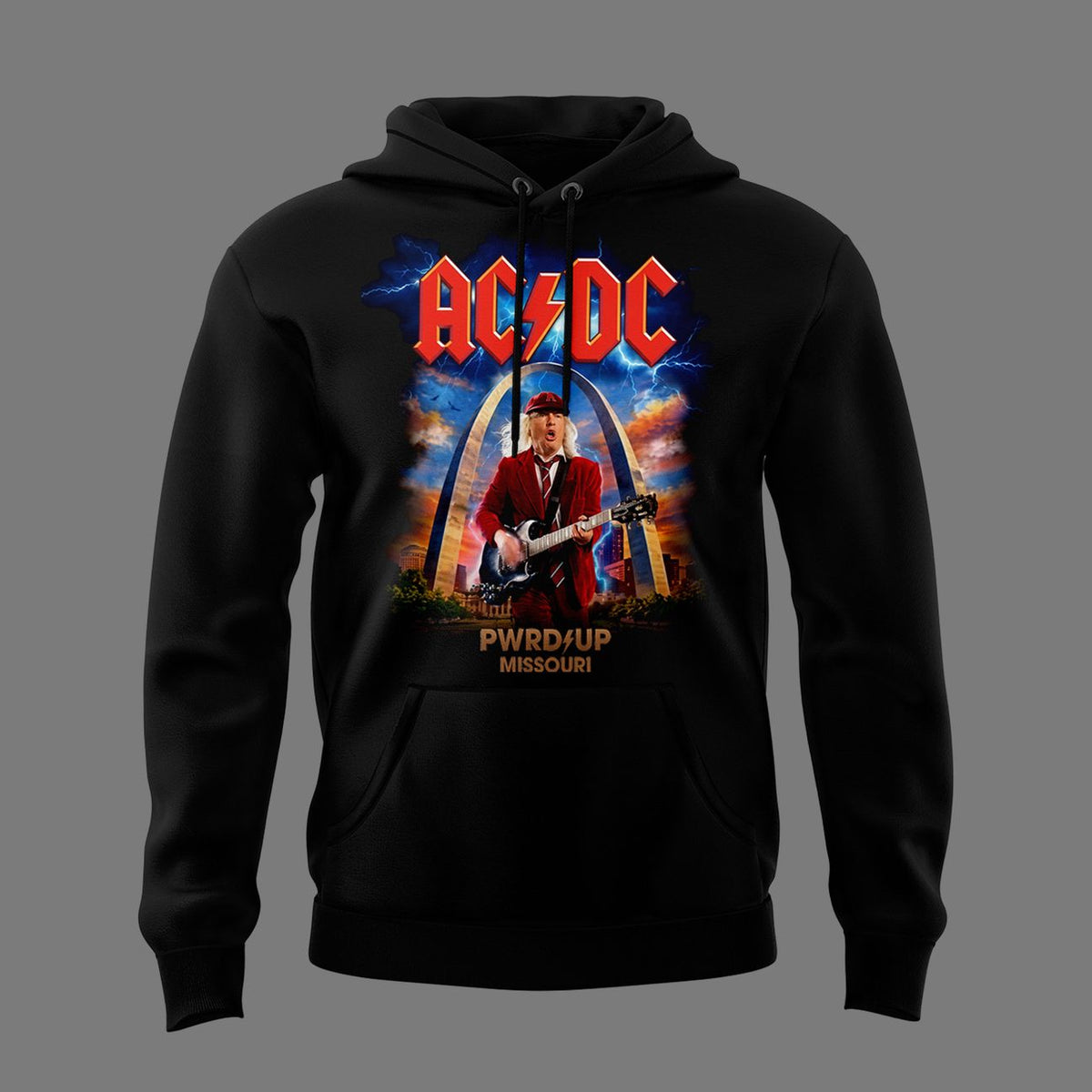 01.06. Black Hoodie AC/DC - Exclusive St. Louis Event - Power Up Tour 2026 Hoodie