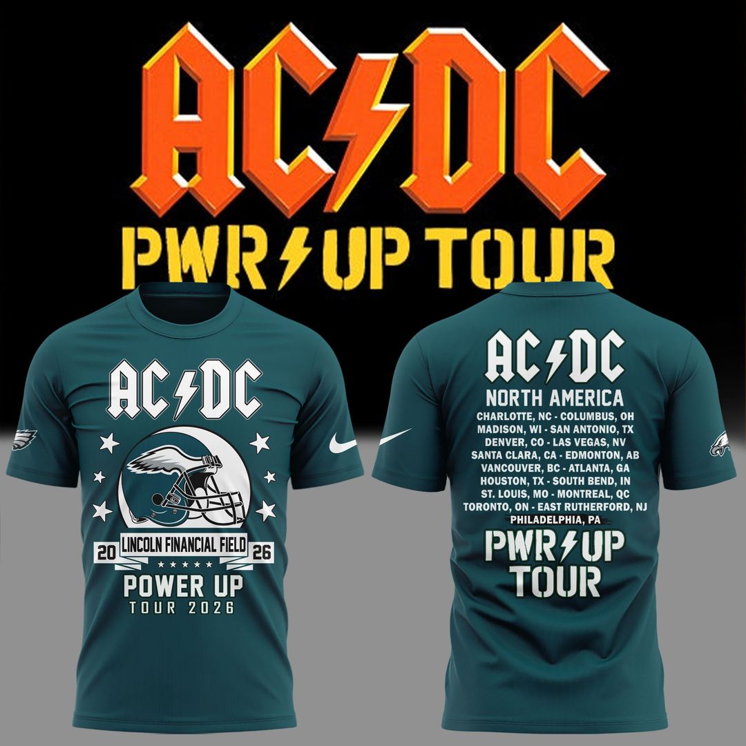 01. AC/DC x Philadelphia Eagles - POWER UP TOUR 2026 T-Shirt