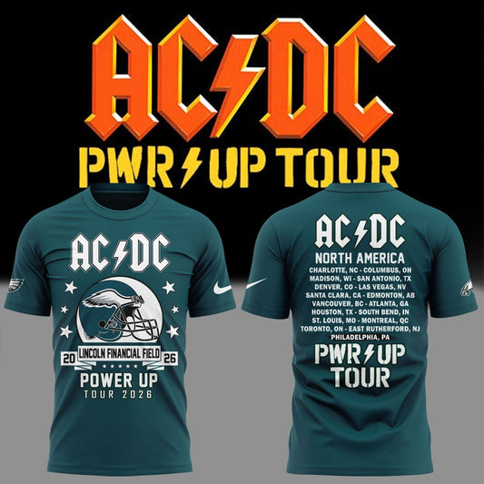 01. AC/DC x Philadelphia Eagles - POWER UP TOUR 2026 T-Shirt