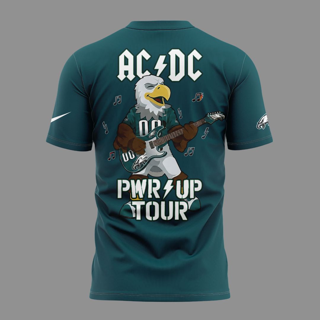01. Limited Edition AC/DC x Philadelphia Eagles - POWER UP TOUR 2026 T-Shirt