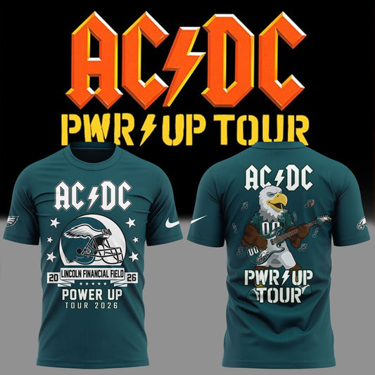 01. Limited Edition AC/DC x Philadelphia Eagles - POWER UP TOUR 2026 T-Shirt