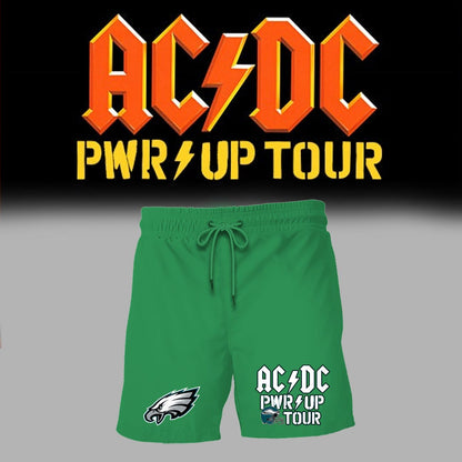01. Green Shirt AC/DC x Philadelphia Eagles - POWER UP TOUR 2026 T-Shirt