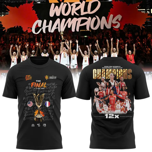 02.12. USA Women’s Basketball World Champions 2026 T-Shirt – Berlin Final Victory T-Shirt